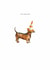 Cute sausage dog. Thank you or just because its cute! created by Little Red Boots