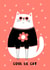 Cute Birthday Card - Cool Lil Cat - Flowers created by Lucy Maggie Designs