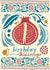 Pretty Birthday Card - Medieval Pomegranate - Blessings created by URGHH Card Co.