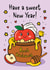 Cute Faith Card - Rosh Hashanah - Apple In Honey - Jewish New Year created by TeePee Creations