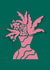 Arty Just Because Card - Pink & Green Florals created by marthamade