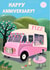 Classic Anniversary Card - Vintage Van - Dog created by Rocket68