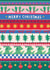 Arty Christmas Card - Festive Stripes - Doves - Stars created by Nina Raby - Jones