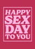 Funny Anniversary/Valentine's Day Card - Happy Sex Day To You created by Running with Scissors