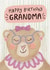 Cute Birthday Card - For Grandma - Illustrated Bear created by Nicola Scott