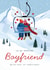 Classic Christmas Boyfriend Card - Ski Lift - Mountains - Skiers created by Debbie Daley Illustrations