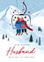 Classic Christmas Husband Card - Ski Lift - Mountains - Skiers created by Debbie Daley Illustrations