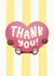 Cute Thank You Card – Pink Heart – Sweet & Playful created by Marina Kromitsyna