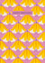 Arty Birthday Card - Yellow Retro Fuchsia Pattern created by Taya Cosgrove
