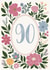 Pretty 90th Birthday Card - For Her - Flowers created by Sweetlove Press