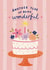 Classic Birthday Card - For Her - Another Year Of Being Wonderful created by Sweetlove Press