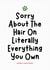 Funny Christmas Card From the Pet - Sorry About The Hair created by Sundiva Designs