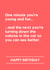 Funny Birthday Card - One Minute You're Young And Fun - Turning Down The Volume created by Lemonade Insight