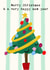 Cute Christmas Card for Everyone - Merry Christmas Smiling Christmas Tree created by Bexy Boo