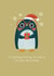 Cute penguin Christmas card - Christmas pun - card for her - girlfriend - friend created by Becky Down