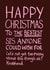 Funny Christmas Card for Sister | Not Too Mushy created by The Curious Pancake