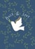 Classic - Peace and Love - Dove - Christmas Card - Olive branch created by martha and hepsie ltd