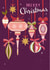 Pretty Christmas Card - For Her - Vintage Baubles - Festive Bows created by Nina Raby - Jones