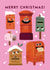Cute Christmas Card - Postbox Faces - Mail created by Emily Nash Illustration