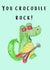 Elton John Crocodile Birthday, Anniversary, Thank you card - You Crocodile rock! created by Oopsy Daisy Designs