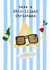 Cute and Funny Christmas Card - Brie & Red Wine - have a BRIE-lliant Christmas created by Bexy Boo