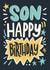 Classic Birthday Card - For Son - Stars created by Happy  Introvert