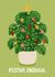 Funny Christmas Card - Houseplant Christmas Tree Card - Festive Enough created by Pink Peach Cards