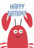 Funny Birthday Card – Party Lobster – Cute Illustrated Birthday Card created by Cozy Calm