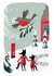 Robin, wolves and postbox Christmas card for anyone, especially animal lovers. created by Maxine Lee-Mackie