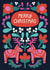 Pretty Christmas Card - Reindeer Folk Art - Scandi created by Christine Cuddihy Illustration