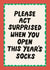 Funny Christmas Card - For Him - Act Surprised when Opening Your Socks created by Christine Cuddihy Illustration