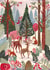 Pretty Christmas Card - Deer, Foxes & Winter Forest - Woodland created by Caroline Bonne Müller