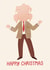 Funny Christmas Card - Mr Bean Christmas Special - Turkey Head created by Christine Cuddihy Illustration