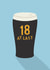 Funny 18th Birthday - 18 At Last Pint Glass Illustrated created by Melissa Gray