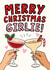 Cute Christmas Card - For Female Friend - Cocktails created by Studio Doodles