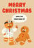Cute Funny Gingerbread Men Christmas Card created by Aussie Studios