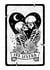 Cute Goth Couple Card - Anniversary, Engagement, Wedding - Skulls, Tarot Card created by Wishcraft Prints