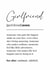 Cute Funny Girlfriend Card - Cheeky Definition Anniversary Valentine's Day Card created by Wishcraft Prints