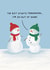 Funny Christmas Card - Snowman - So Out Of Shape - Diet Starts Tomorrow created by Sydney Jo Designs