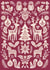 Pretty Christmas Card - Scandi Folk Art Pattern - Mulled Wine - Cottagecore created by Sydney Jo Designs