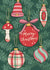 Classic Christmas card - Christmas baubles - Merry Christmas created by Embletree Designs