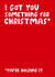 Funny Christmas Card - I Got You Something For Christmas - You're Holding It - Funny No Gift Card created by Studio Doodles