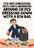 Funny Christmas Card - Not Christmas Until - Dad With A Bin Bag - Wrapping Paper created by Studio Doodles