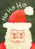 Cute Christmas Card – Hand-Drawn Santa – Classic Design – Ho Ho Ho created by Lotta Designs
