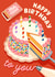 Classic Birthday Card - Colourful Birthday Cake - Make A Wish created by Folio | Ian Owen
