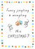 Naughty Christmas Card for friend | Jingle & Mingle | Retro Modern Baubles created by patternmuse