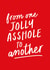 Cheeky Christmas Card - From One Jolly Asshole to Another - Friend, Coworker created by Kreate Paper Co.