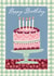 Classic Birthday Card - Cake - Cottage-Core Gingham created by Laura Darrington Design Ltd.