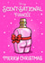 Funny Christmas Card - For Fiancée - Pink Cheeky Bum Fragrance Bottle created by Cheeky Legends