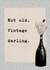 Funny Birthday Card - Not Old Vintage Darling, Fine Wine Birthday Card created by Helen Aveyard